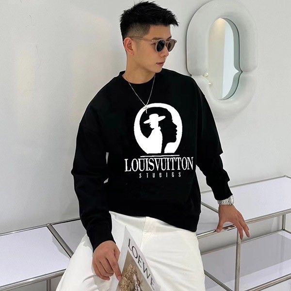 Free shipping Louis Vuitton fake printed sweatshirt vut60346
