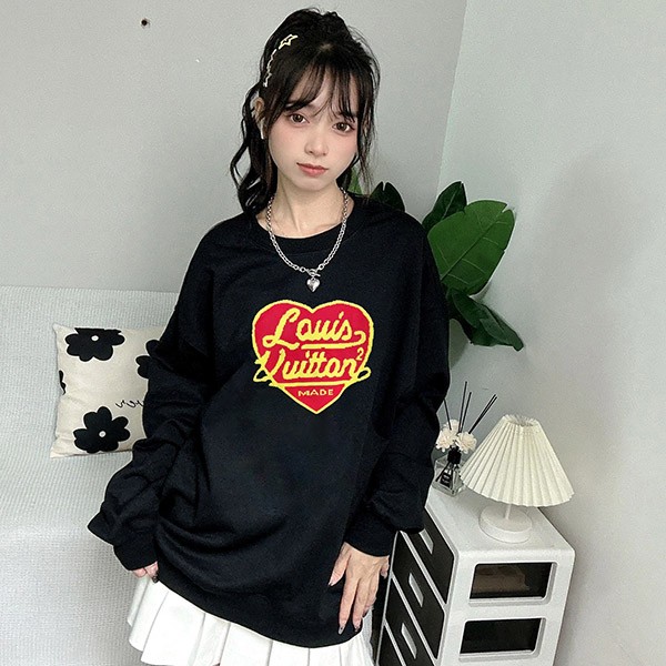 Louis Vuitton Replica Intarsia Jacquard Heart Crew Neck vuf67765