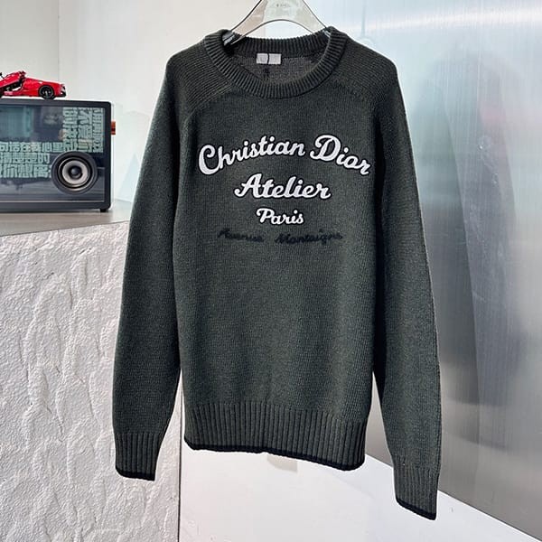 New design Dior Atelier logo wool sweater replica 213M640AT298C889