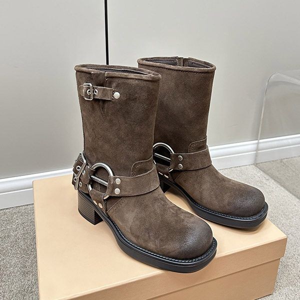 Nice Miu Miu Quadruple Buckle Long Boots Replica myt46583