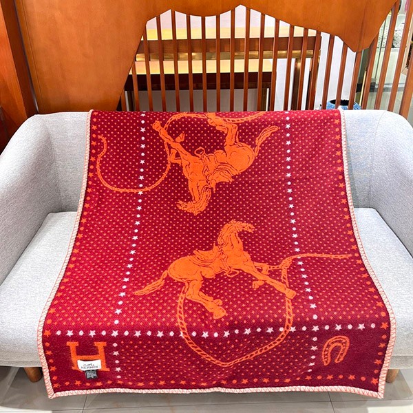 Stay warm anywhere with this Hermes wool and cashmere blanket ers63166