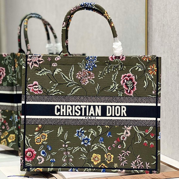 Free shipping Dior replica book tote Petites Fleurs large bag M911