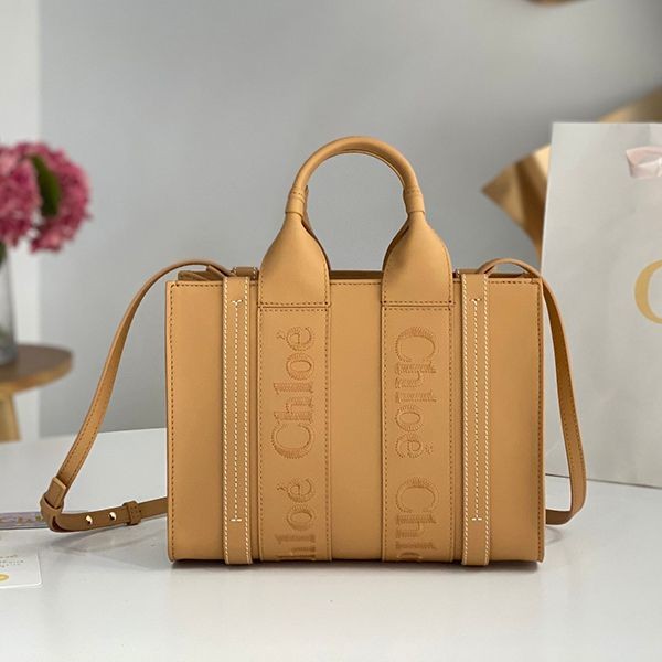 ☆Super popular☆ Chloe Woody fake calfskin leather small tote bag PM chx89119
