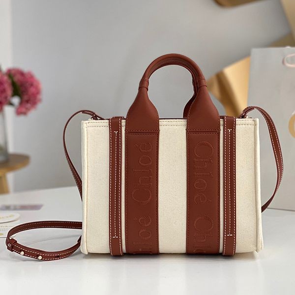 Hard to find Chloe Woody replica medium canvas tote bag chb66942