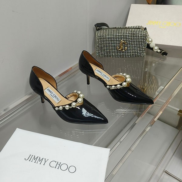 Free shipping Jimmy Choo pumps replica AURELIE 85 XKM pearl stiletto heel jip44932