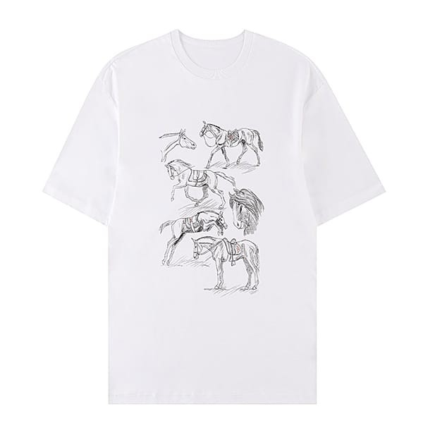 Latest and stylish Hermes short sleeve T-shirt replica H embroidery cotton erb83076