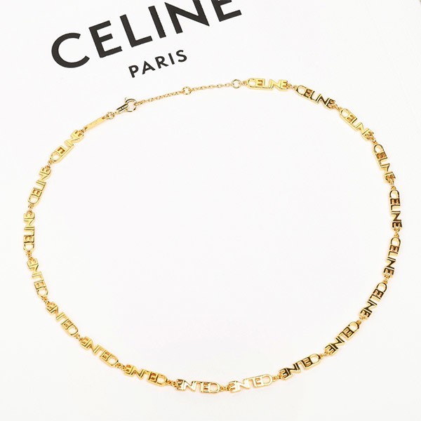 Sold out and popular ☆ Elegant CELINE letter necklace fake Ceb90826