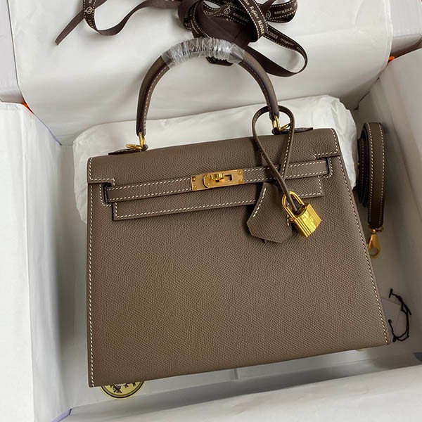 Hermes Kelly replica 25cm outer stitching Epson gold hardware eru69745