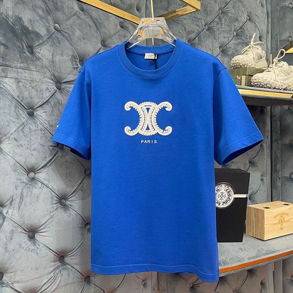 Secured Celine Cotton Jersey Triomphe T-shirt Replica Ceo00643
