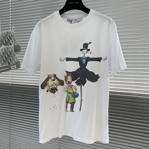 Free shipping Loewe Calcifer T-shirt copy crew neck lop49986