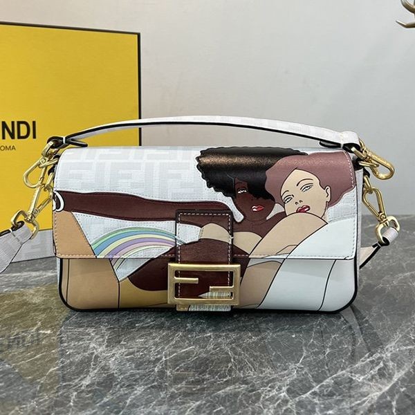 Latest and stylish Fendi Baguette replica medium fabric bag fen90010