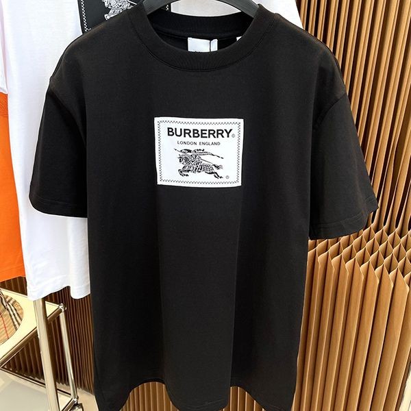 New limited edition Burberry T-shirt replica in black Bay86845