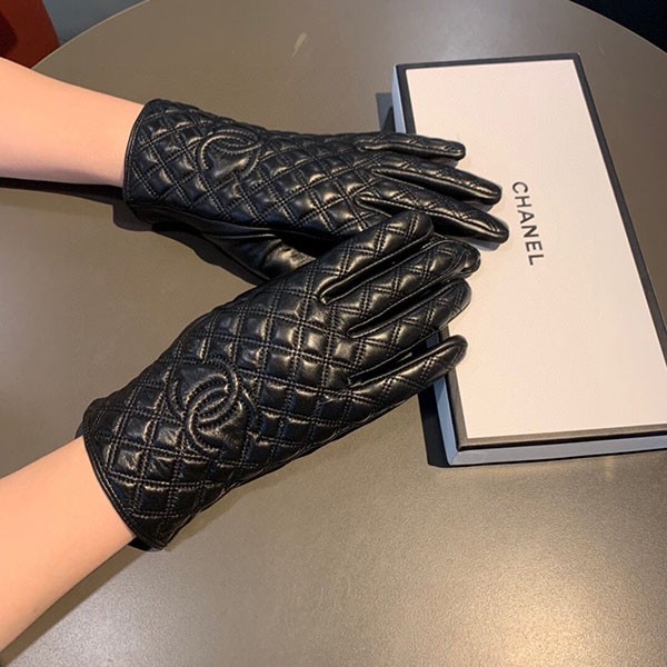 chanel caviar leather gloves replica sha53503