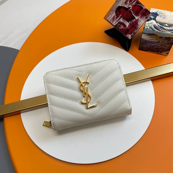 Very popular Saint Laurent Monogram R-zip compact wallet replica Saw46776