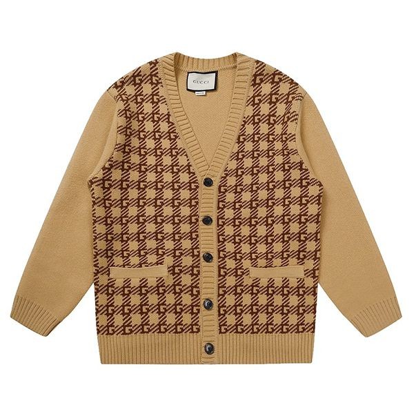 The latest and fashionable Gucci GG wool cardigan beige replica gul65642