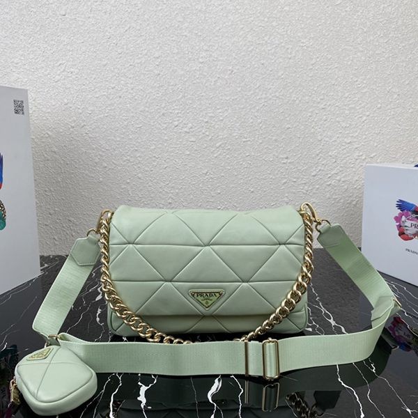 New design Prada nappa leather patchwork bag replica pur81202