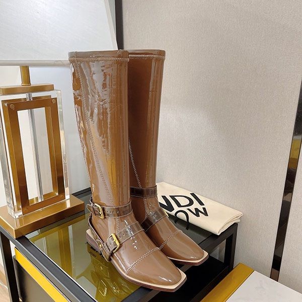 Nice Fendi Neoprene FF Strap Boots Replica fek28607