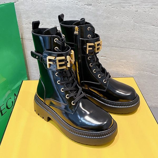 Nice Fendi Graphie Logo Biker Boots Fake fey44624