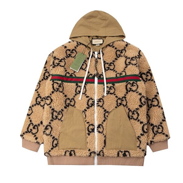 ★Safe shipping with tracking Gucci Maxi GG Wool Jersey Jacket Replica 716387XJEU72099 guf39273