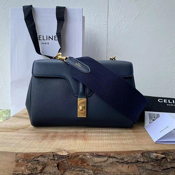 Celine Replica Teen Soft 16 Smooth Calfskin Navy Blue 196853CR407OC