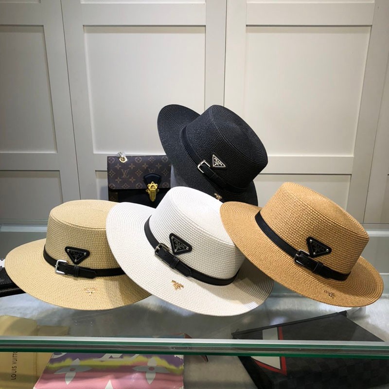 Very popular Prada ★ Foldable straw hat replica puu14910