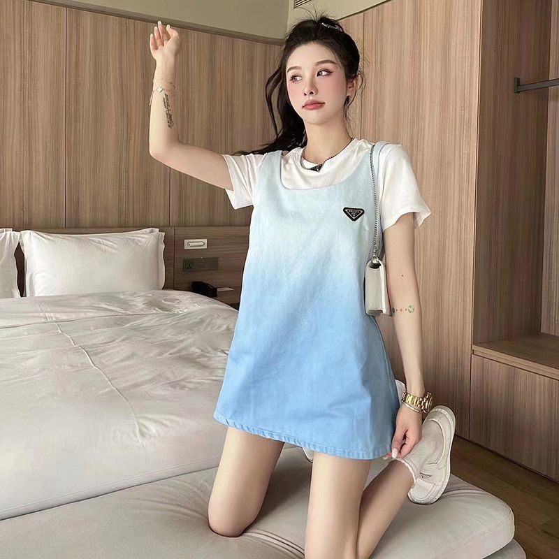 Eye-catching color Prada stretch jersey tops copy puu23392