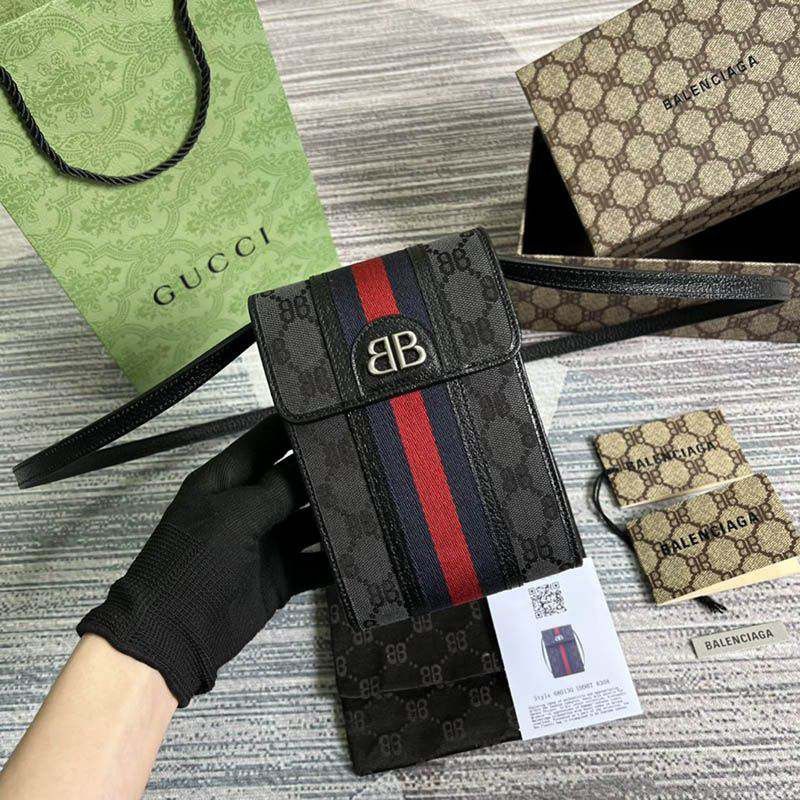 New Sale [Balenciaga x Gucci] HACKER Smartphone Bag Replica Canvas gup66080