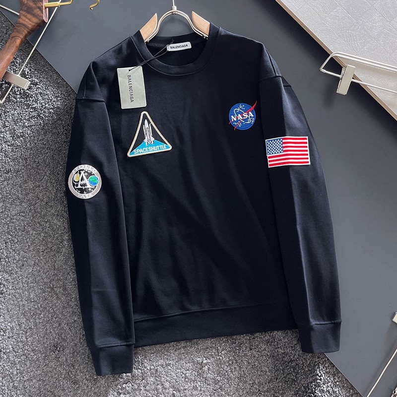 Very popular all over the world? Balenciaga trainer copy regular crew neck space NASA ban69033
